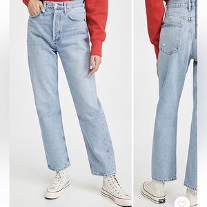 AGOLDE NWT 90s Mid Rise Loose Fit Button Fly Snap Shot Jeans 27